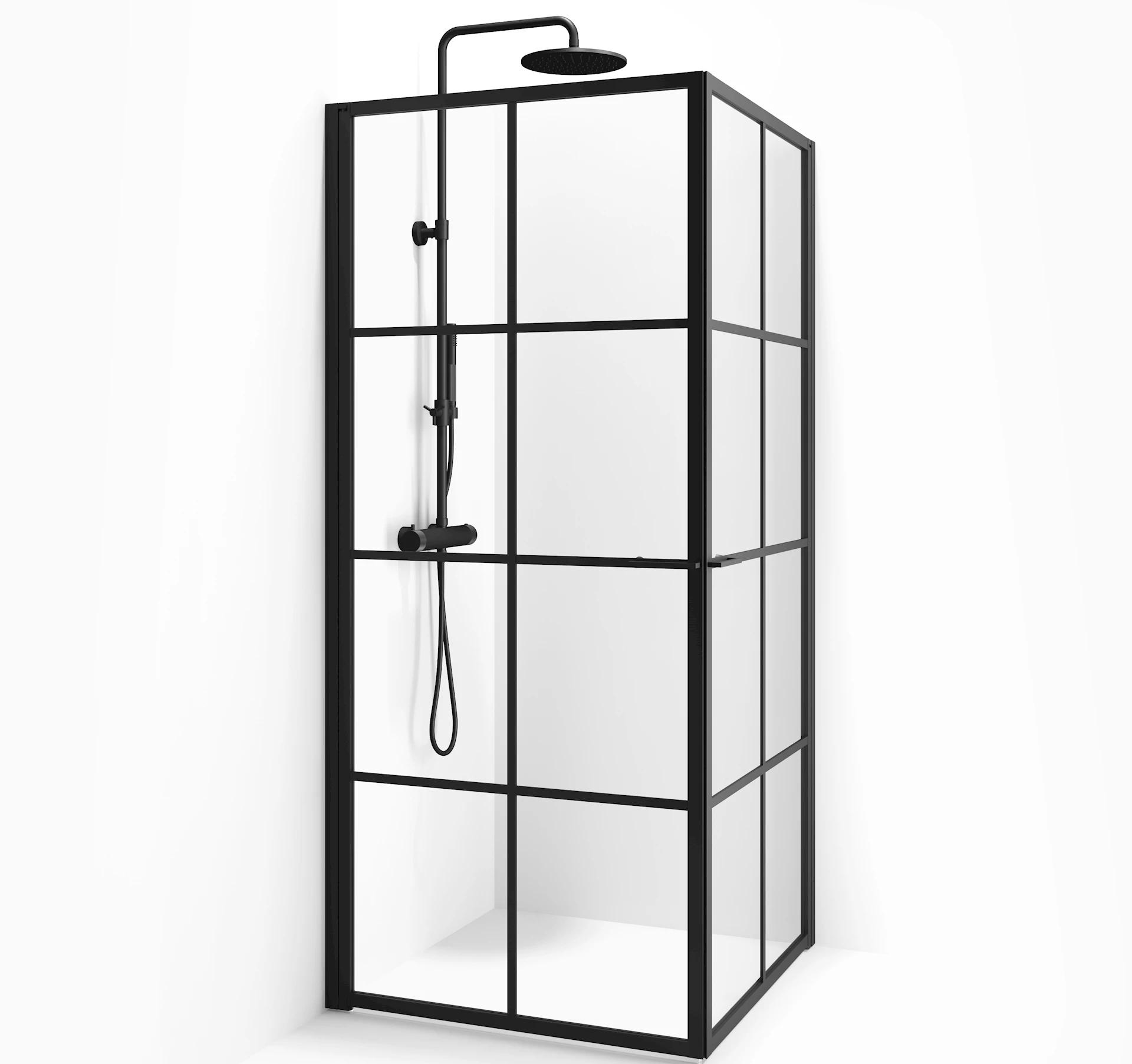 ART7332847 - Empire dusjhjørne m/sprosser, sort - 