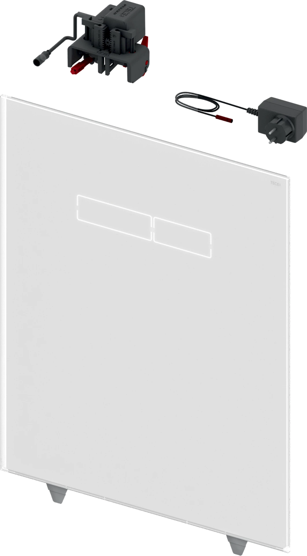 NRF6122406 - TECElux glassplate, Hvit "sen-Touch" - 