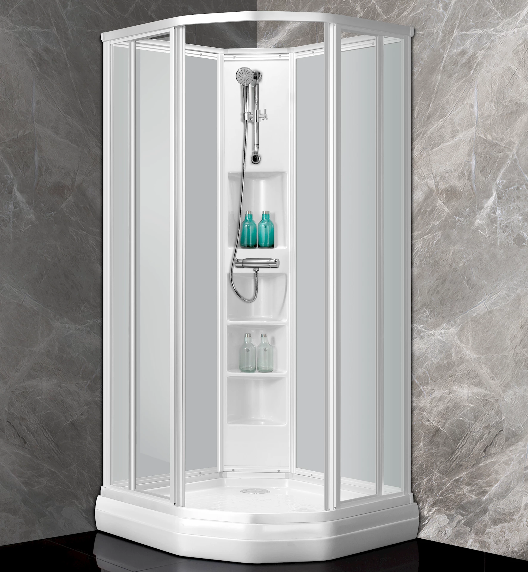 NRF6314474 - Classic BASIC dusjkabinett, hvit - 