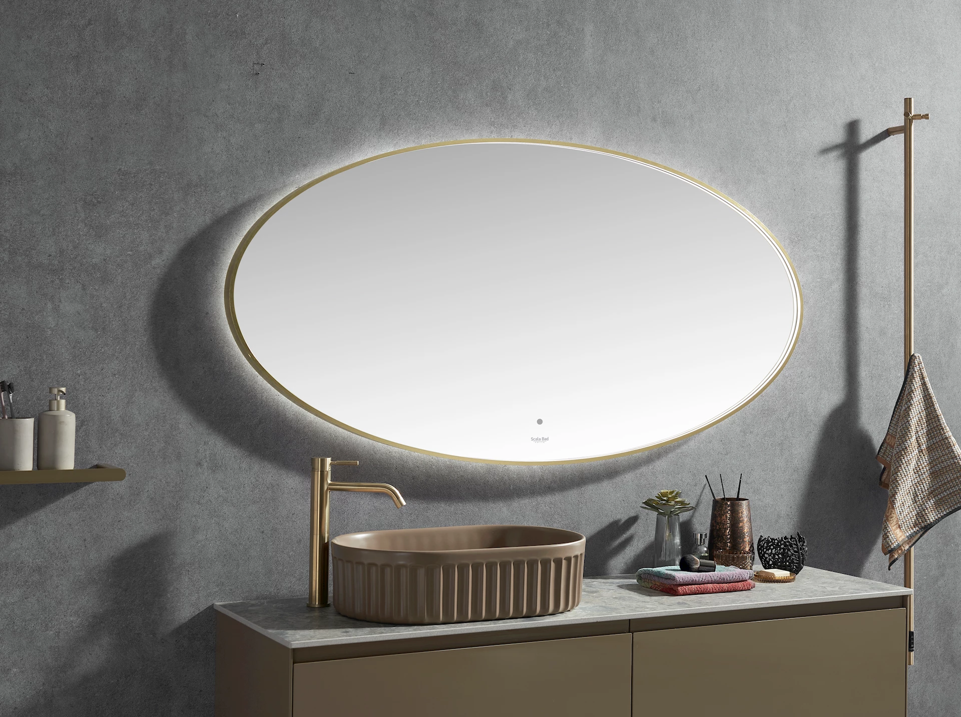 ART204009 - Tropea speil 150 gull børstet - 